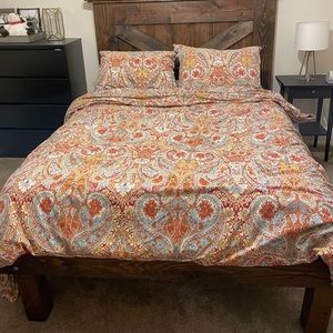 Pottery Barn Paisley Full/Queen Duvet Cover + 2 Shams